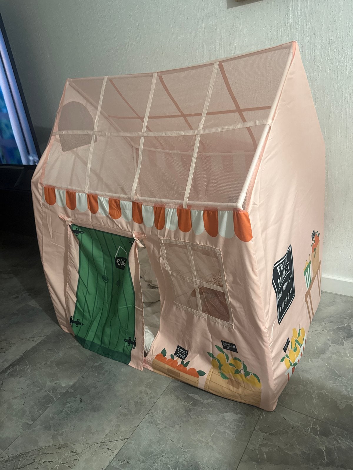 Fruitmarkt speeltent - Zo goed als nieuw 100x70x103 cm, Ophalen of Verzenden, Zo goed als nieuw