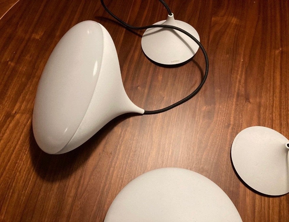 Design hanglampen Philips (2 st), Ophalen, Gebruikt, Kunststof, E27 (groot)