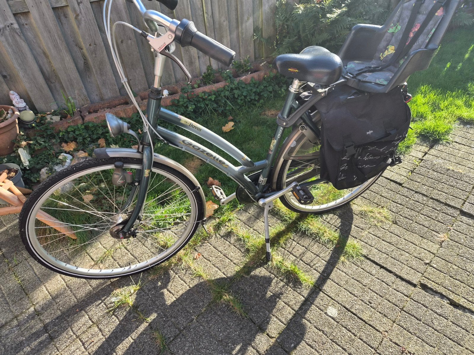 Gazelle fiets met kinderzitje excl. fietstassen, Ophalen, Versnellingen, Gazelle, 53 tot 56 cm