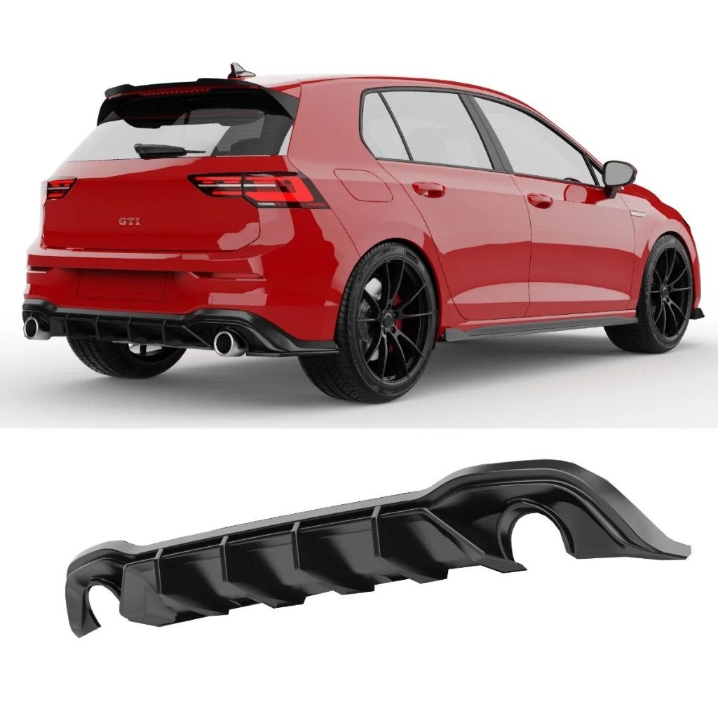 VW Golf GTI Mk8 Diffuser Hoogglans Zwart 2020-2024, Auto diversen, Ophalen of Verzenden