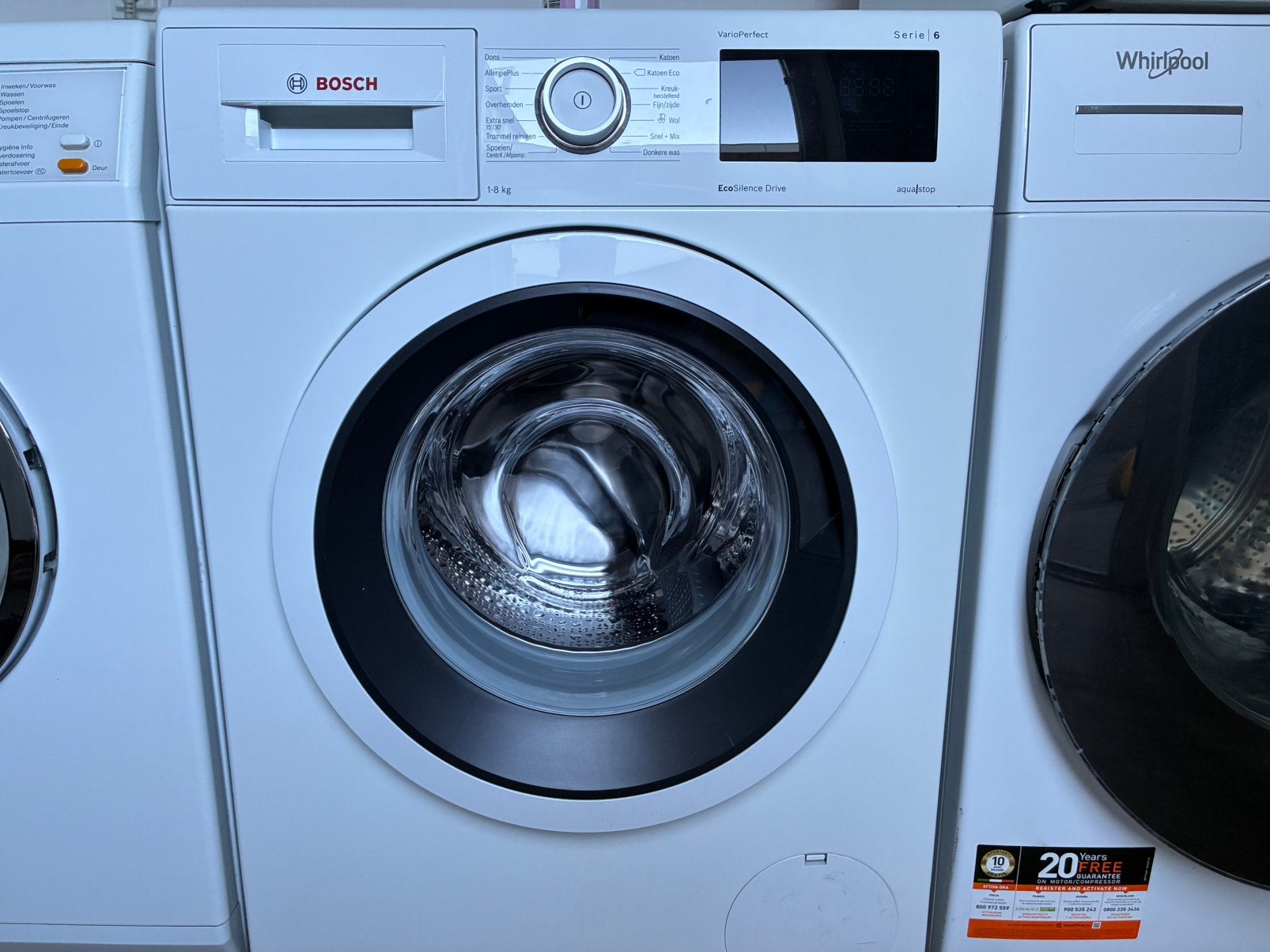 In Perfecte staat Zo goed als Nieuw Bosch Serie4 EcoSil 8Kg, Bosch, 1200 tot 1600 toeren, 8 tot 10 kg, Ophalen of Verzenden