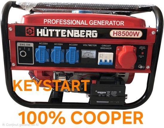 Huttenberg Generator bieden vanaf €165, Ophalen, Elektrisch startend, Benzine, Zo goed als nieuw