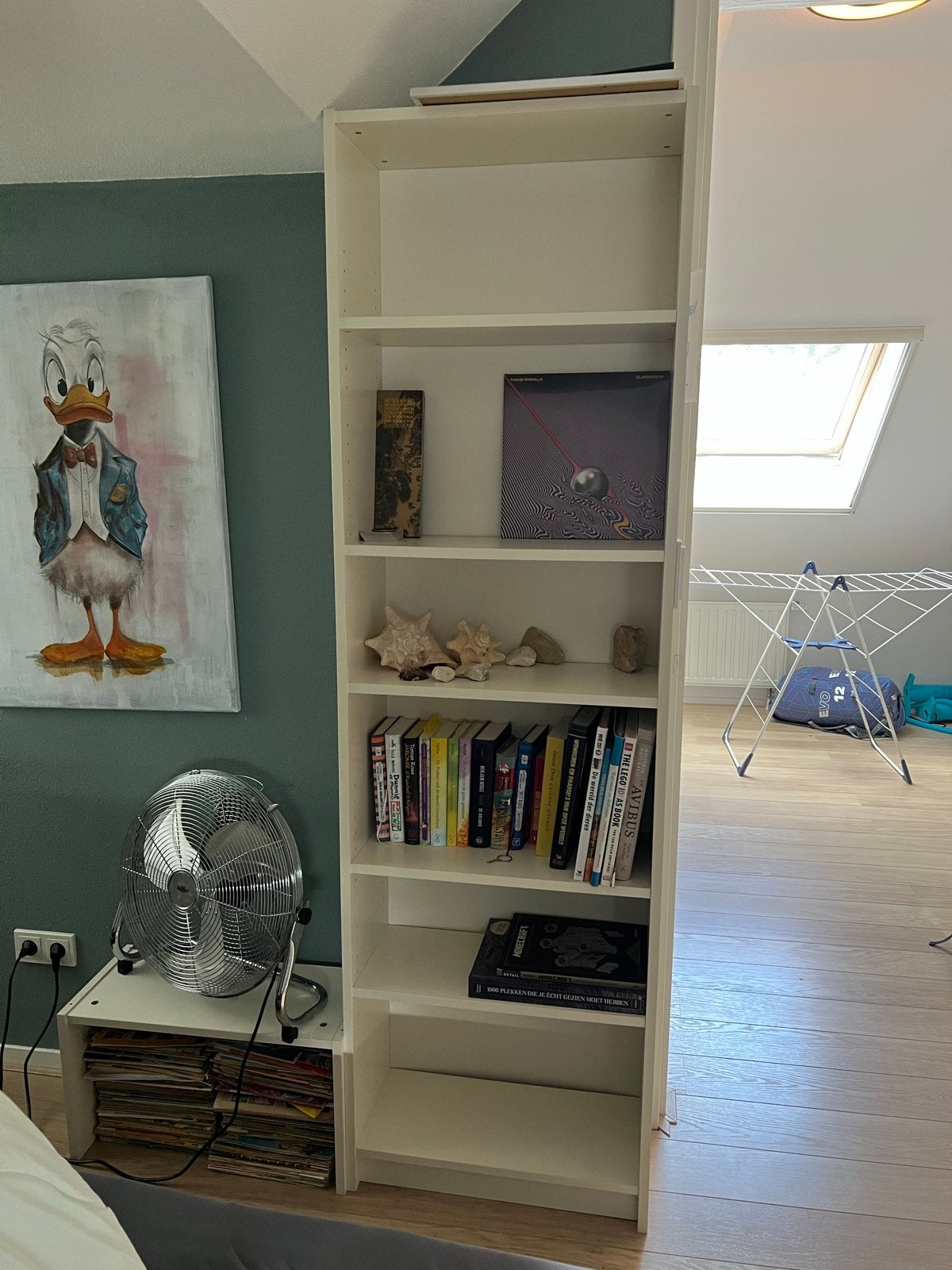 IKEA Billy Boekenkast met verhoger - Wit, Ophalen, Met plank(en), Gebruikt, 200 cm of meer
