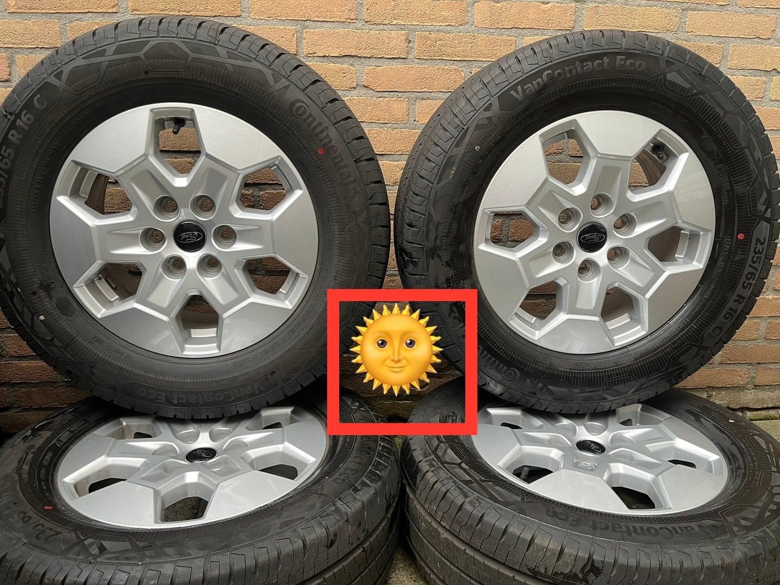 NiEUWE 235 65 16 C orig. Ford transit Continental zomer TPms, Bestelwagen, 16 inch, Banden en Velgen, Nieuw