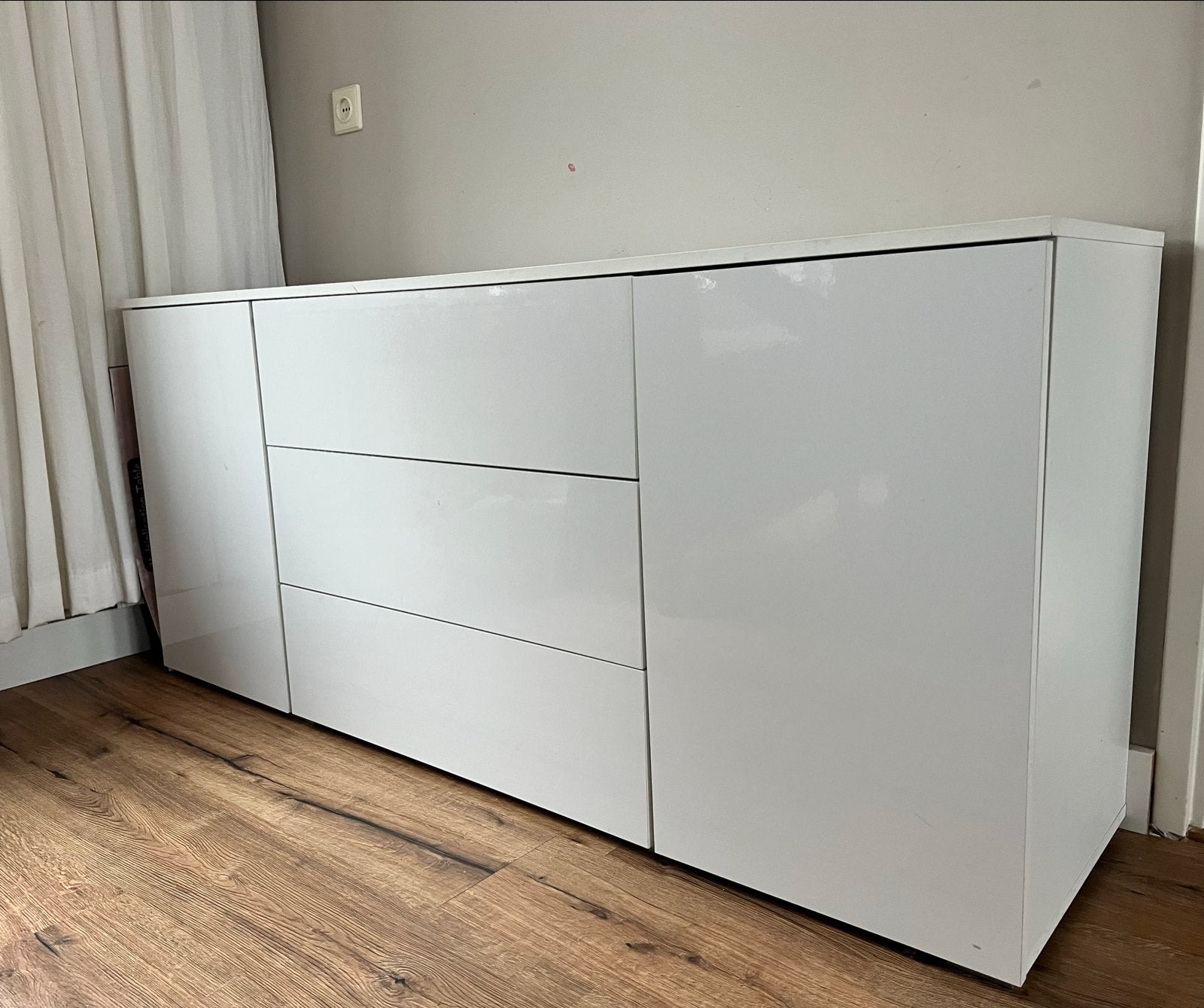 Bonzo Dressoir Wit - 150x39x68 cm, Ophalen, Overige materialen, Gebruikt, 100 tot 150 cm
