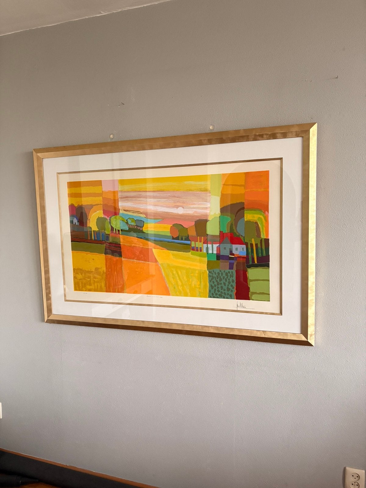 Ton Schulten Twente in zonlicht 1997 180-180  gesigneerd, Antiek en Kunst, Ophalen