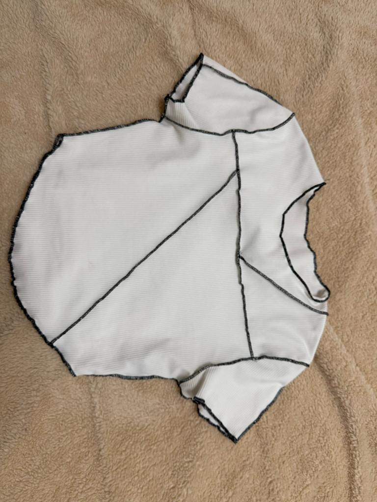 Zwart wit topje maat s, Kleding | Dames, Tops, Ophalen, Zo goed als nieuw, Wit, Zonder mouw