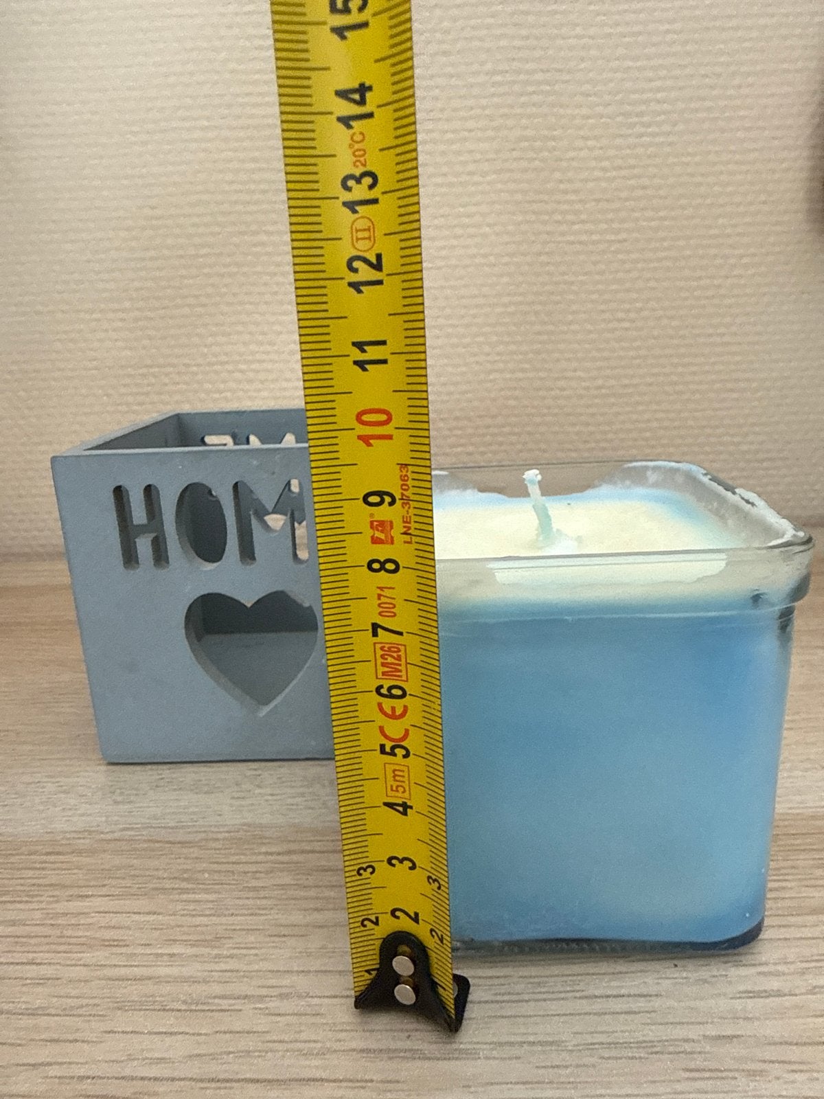 Handgemaakte soja geurkaars met cookie geur, Huis en Inrichting, Ophalen, Blauw, Overige merken, Kaars