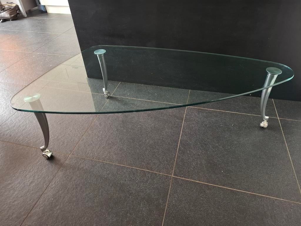 Rolf benz salontafel, Ophalen, 100 tot 150 cm, 50 tot 100 cm, Glas
