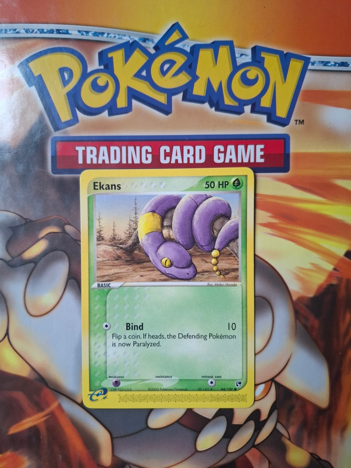 Ekans 64/100 Ex Sandstorm set pokemon kaart, Ophalen of Verzenden, Zo goed als nieuw, Losse kaart