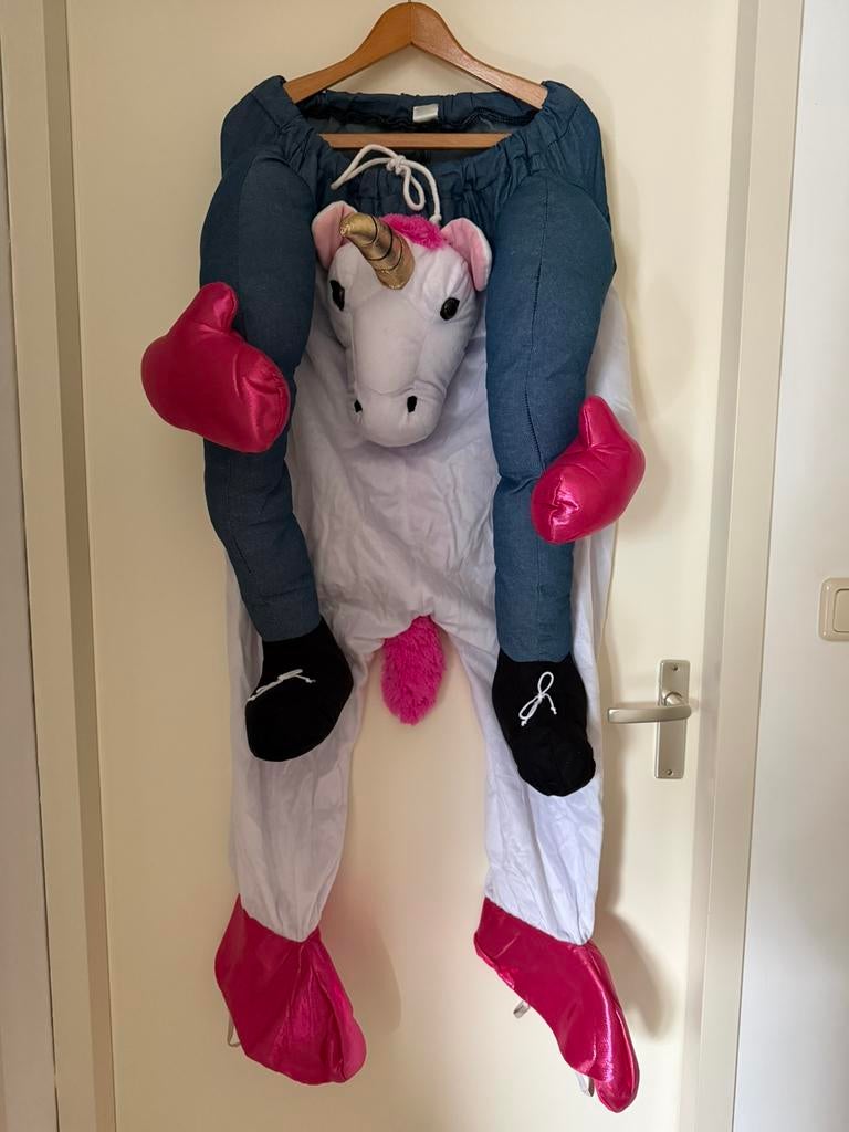 Eenhoornpak carnaval, Carnaval, Zo goed als nieuw, Kleding, Ophalen