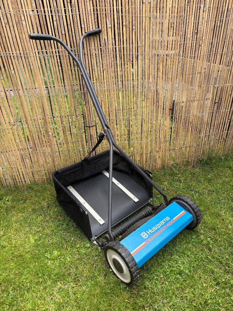Grasmaaier - Husqvarna, Tuin en Terras, Grasmaaiers, Ophalen, Gebruikt, Handgrasmaaier, Opvangbak