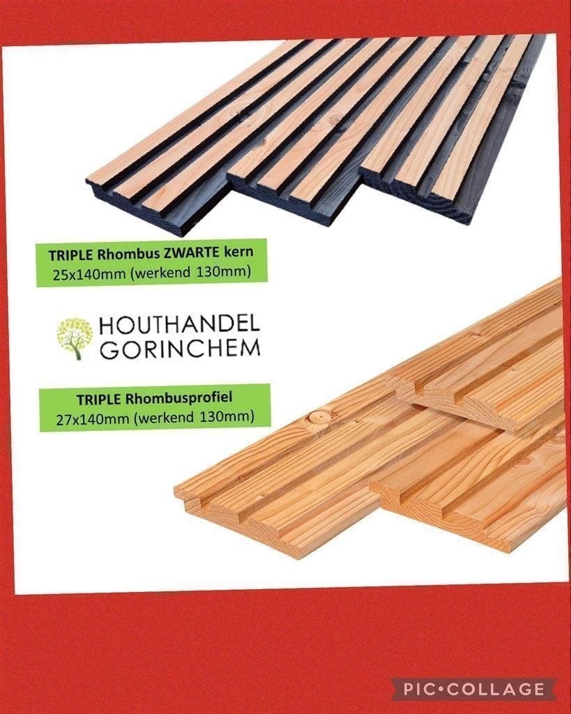 DOUGLAS - Rhombus | plank | blokhut | rabat hout, Ophalen of Verzenden, Gebruikt