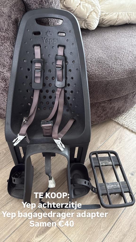 Yepp achterzitje plus Yepp bagagedrager adapter, Ophalen, Zo goed als nieuw
