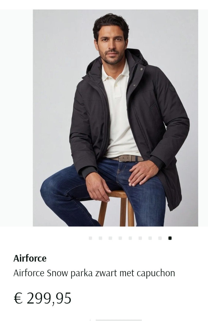 Airforce Snow Parka winterjas met capuchon, Eén persoon