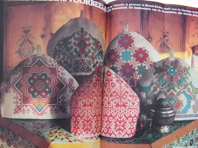 Borduurpatroon  Thee muts motief Afrika  nr 5031, Verzenden, Nieuw, Handborduren, Patroon