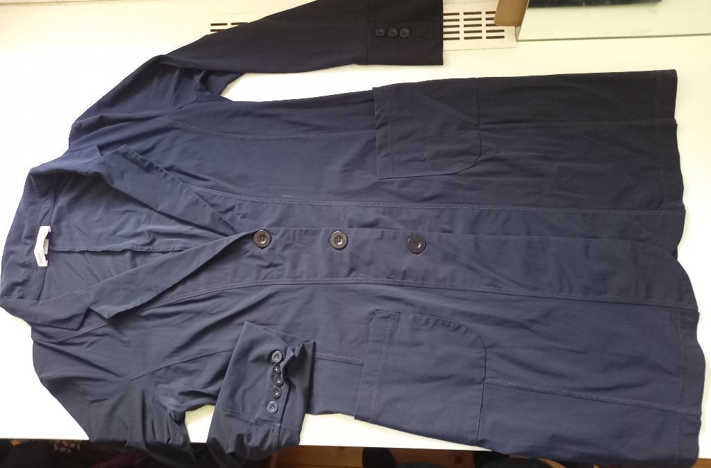 Studio Anneloes, lange blauwe blazer / jasje, mt XL 40 42, Studio Anneloes, Maat 42/44 (L), Zo goed als nieuw, Jasje