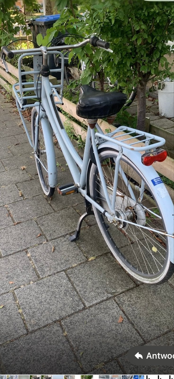 Cortina Transportfiets - Lichtblauw - Gebruikt, Terugtraprem, Gebruikt, 50 tot 53 cm, Ophalen