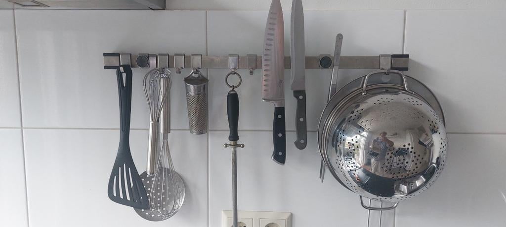 Rösle ophangrail RVS 60 cm (2 stuks) met 13 ophanghaken, Ophalen of Verzenden, Metaal, Overige merken, Nieuw