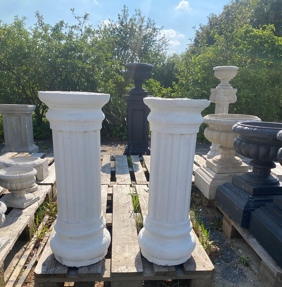 Nog 2 romeinse witte betonnen ronde zuilen 70 cm hoog 25 B, Huis en Inrichting, Woonaccessoires | Zuilen en Pilaren, Ophalen, Nieuw