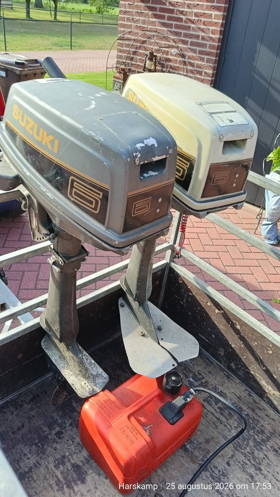 buitenboordmotor 2takt langstaart 6 pk Suzuki, Ophalen, Gebruikt