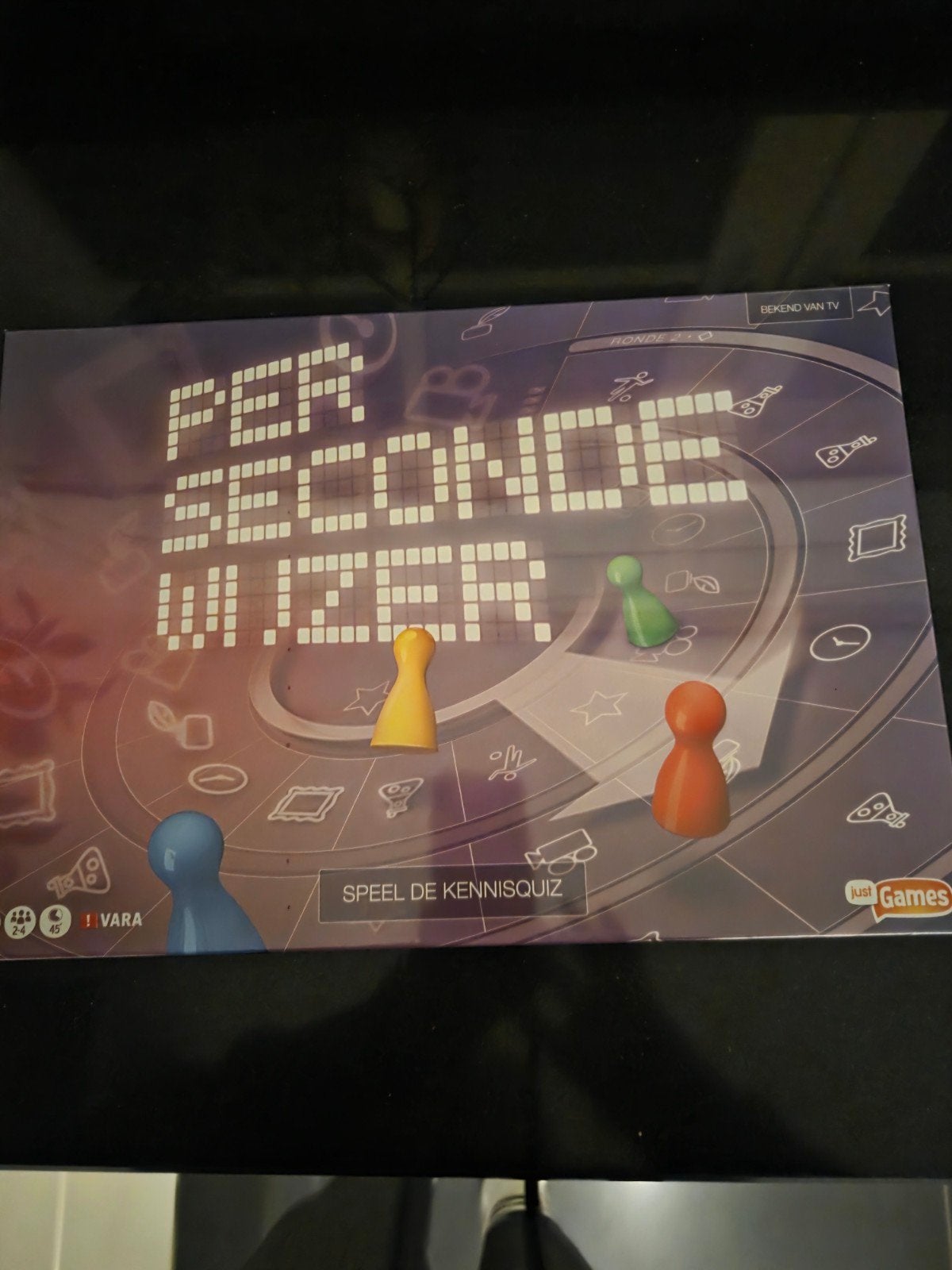 Per Seconde Wijzer - Het Bordspel (Just Games), Drie of vier spelers, Ophalen of Verzenden, Nieuw, Just Games