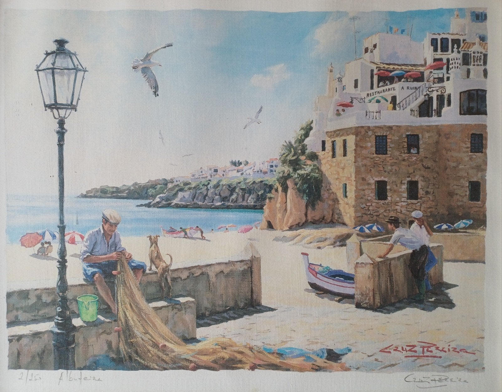 Cruz Pereira Albufeira nr 2/250 Potlood Gesigneerd voor € 10, Antiek en Kunst, Kunst | Litho's en Zeefdrukken, Ophalen