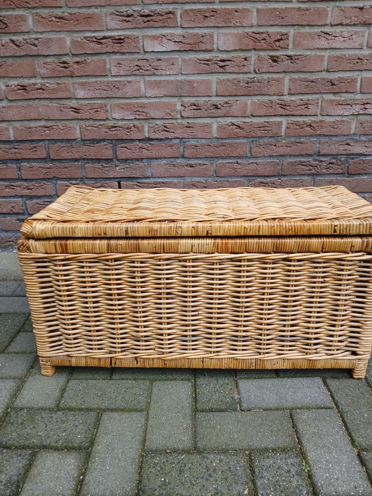 Rieten mand, Huis en Inrichting, Ophalen of Verzenden, Zo goed als nieuw, 50 tot 100 cm, Minder dan 50 cm