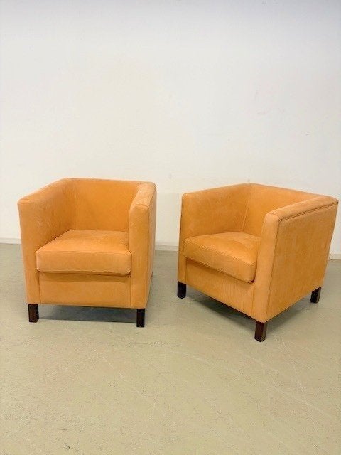 Set van 2 kubistische clubfauteuils, Ophalen, Gebruikt, Kubistisch / Clubfauteuil, 50 tot 75 cm
