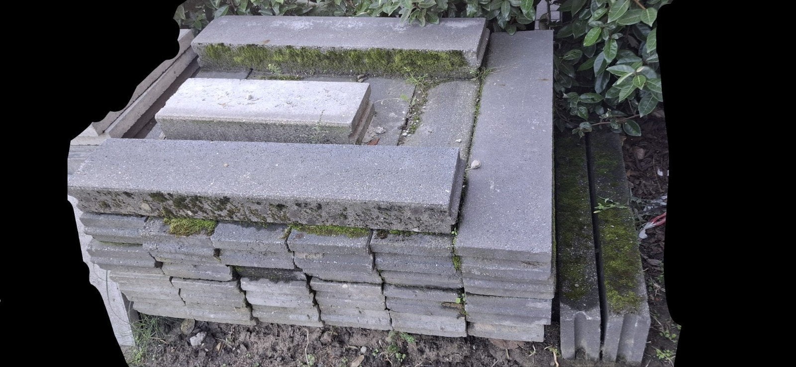 Antraciete betonbanden 1m x 20cm x 10cm - 28 stuks, Tuin en Terras, Ophalen, Gebruikt, Antraciet, Overige typen
