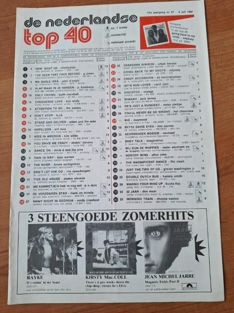 Veronica Top 40 1981 Kim Wilde, Verzenden, Gebruikt, Boek, Tijdschrift of Artikel