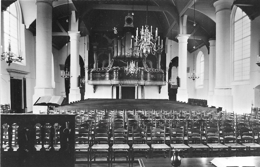 AK Bodegraven - Interieur Hervormde Dorpskerk, Verzenden, 1940 tot 1960, Ongelopen, Zuid-Holland