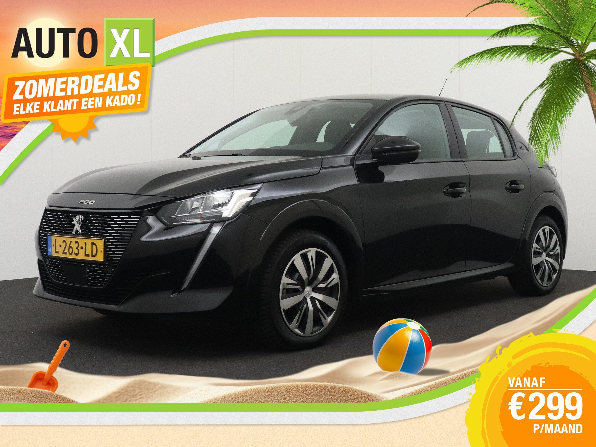 Peugeot e-208 EV Active 50 kWh Carplay Navi Cruise, Auto's, Peugeot, Dealer onderhouden, Gebruikt, Zwart, Zwart