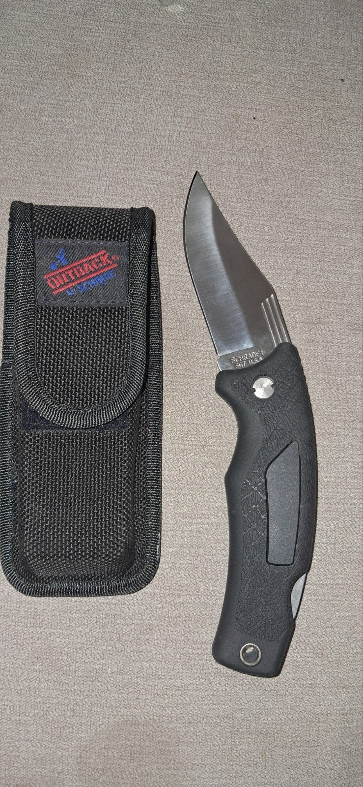 Schrade+ SG7 Outback zakmes, Ophalen of Verzenden, Landmacht, Mes of Dolk