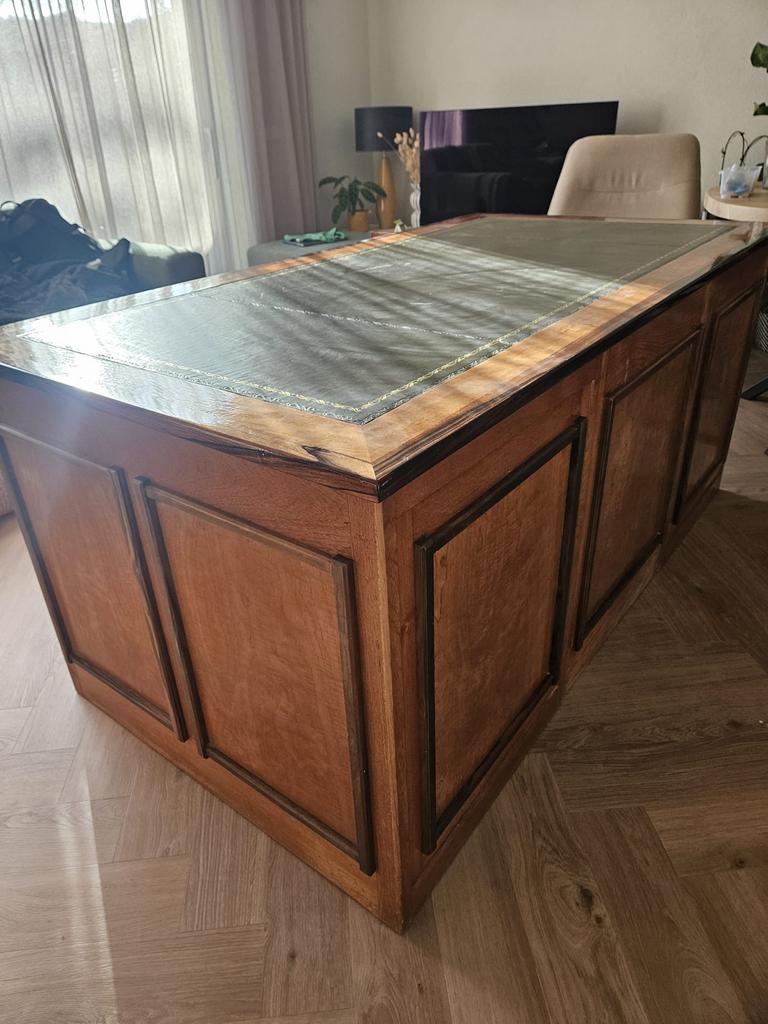 Klassiek Bureau met Leren Blad - Engels Design, Ophalen, Gebruikt