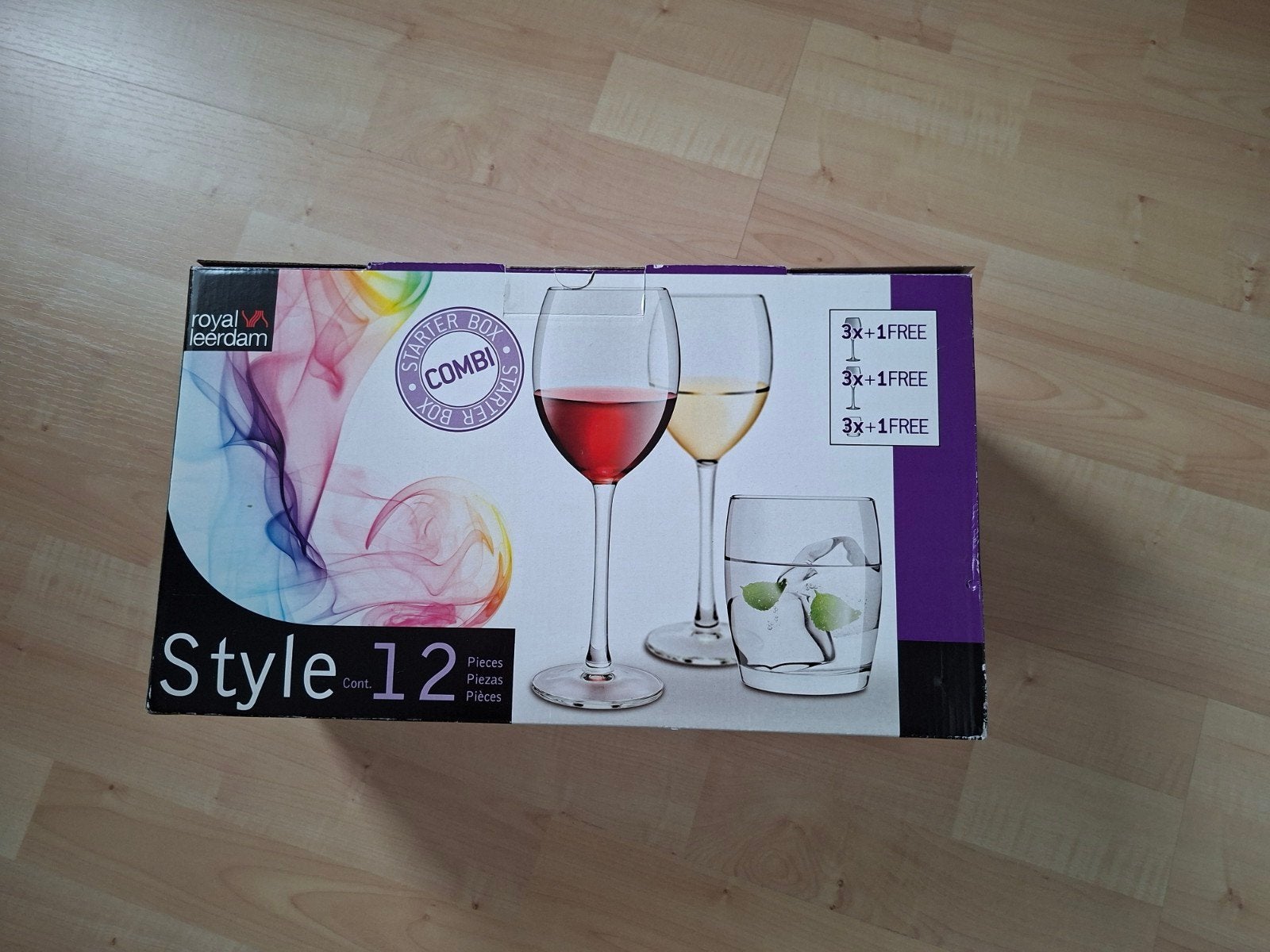 12 delige set met wijnglazen en waterglazen in cadeauverpakk, Ophalen, Glas of Glazen, Nieuw, Glas