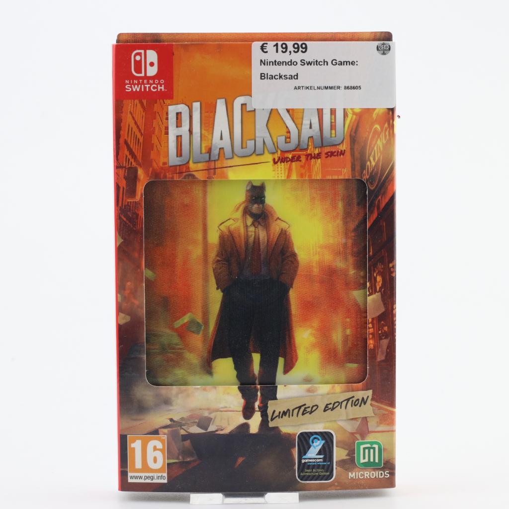 Nintendo Switch Game: Blacksad, Nintendo, Zo goed als nieuw, Support@nintendo.com, 11-1 Hokotate-cho, Kamitoba, Minami-ku
Kyoto 601-8501
Japan