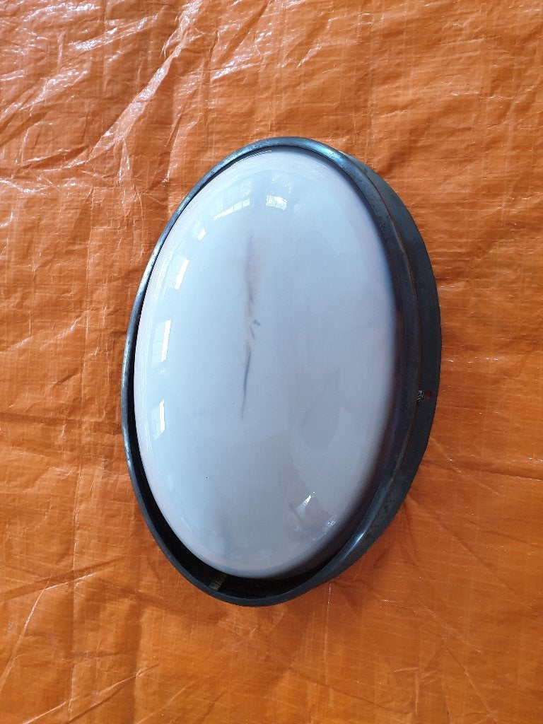 Plafondlamp gemarmerd opaalglas, Ophalen, Gebruikt, Wit, Plafondlamp