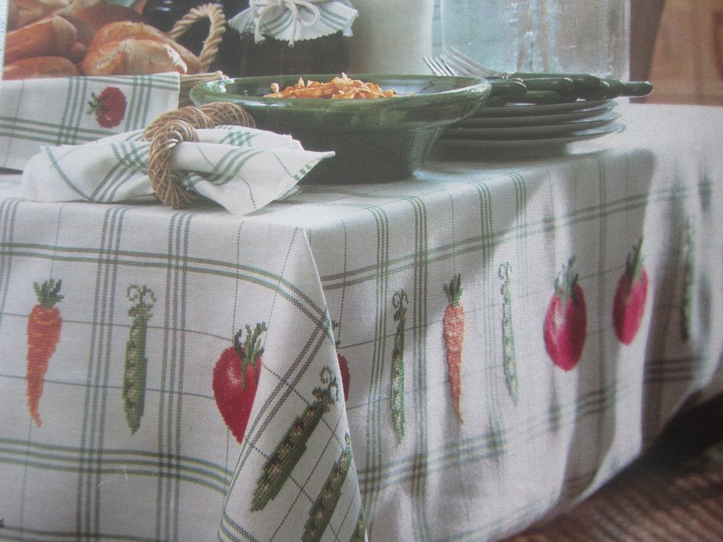 borduurpatroon fruit groentes tafelkleed kastrandje appels, Ophalen of Verzenden, Zo goed als nieuw, Handborduren, Patroon