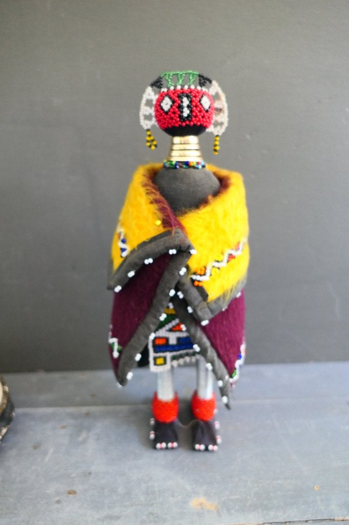 Ndebele vruchtbaarheids pop uit Zuid-Afrika, Antiek en Kunst, Ophalen of Verzenden
