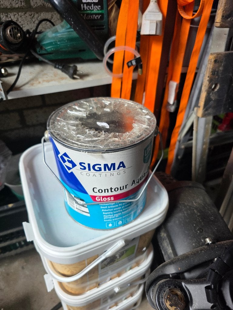 Sigma Contour Aqua-PU Gloss 2,5 liter – als nieuw, Ophalen, Wit, Nieuw, Lak