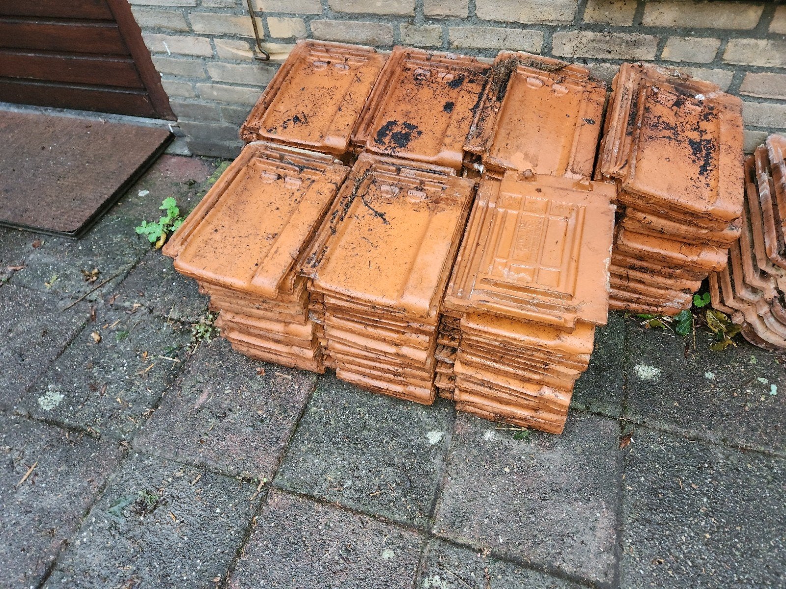 Tuile du nord dakpannen, 75 stuks, oranje, Doe-het-zelf en Verbouw, Ophalen, Gebruikt, Minder dan 5 m², Dakpannen