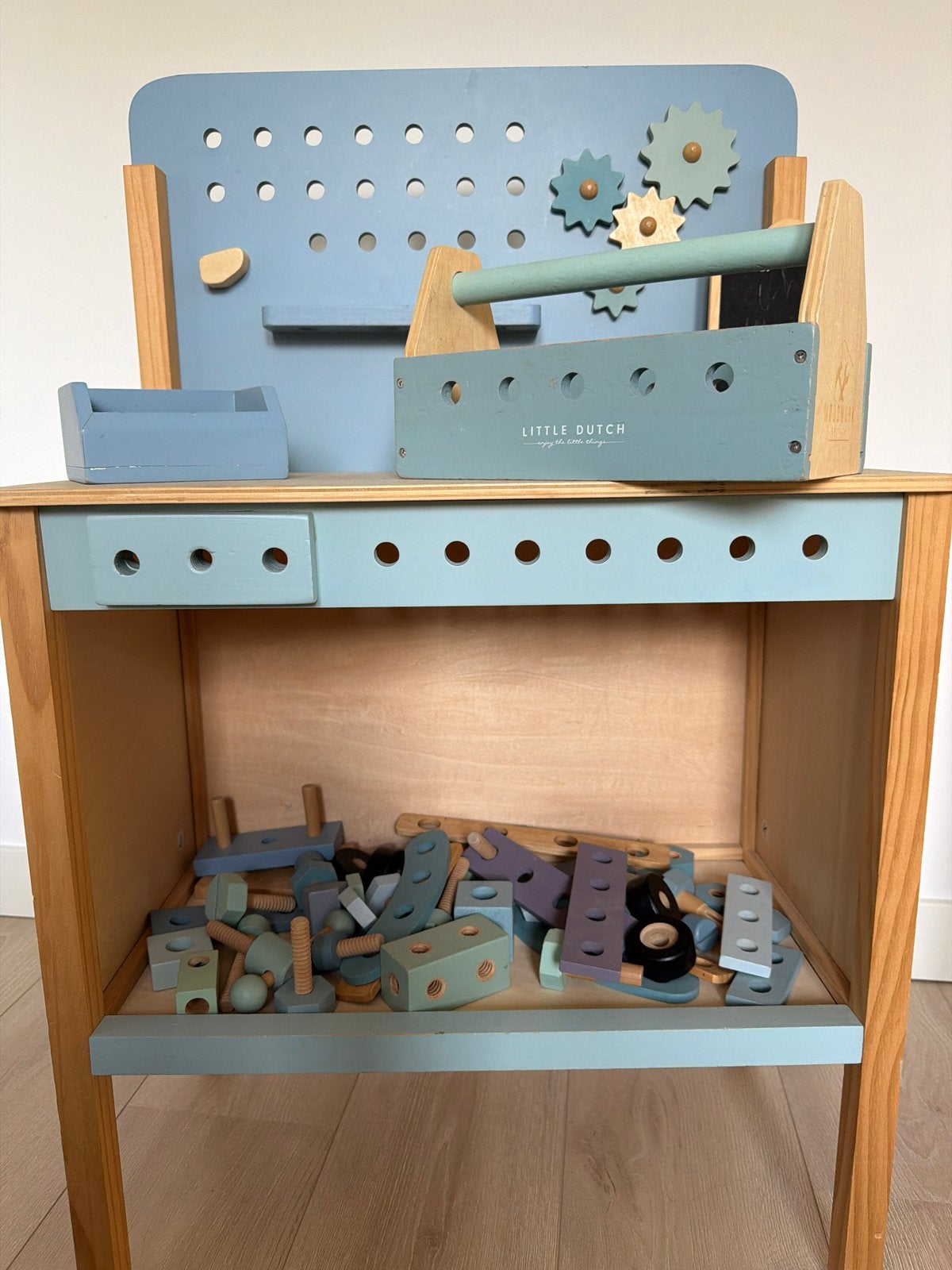 Little Dutch Houten Werkbank met Gereedschap en Bouwset, Ophalen, Gebruikt, Bouwen