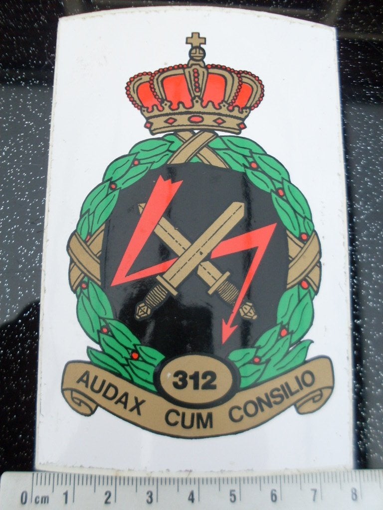 sticker 312 Squadron van de Koninklijke Luchtmacht KLu logo, Verzenden, Zo goed als nieuw, Bedrijf of Vereniging