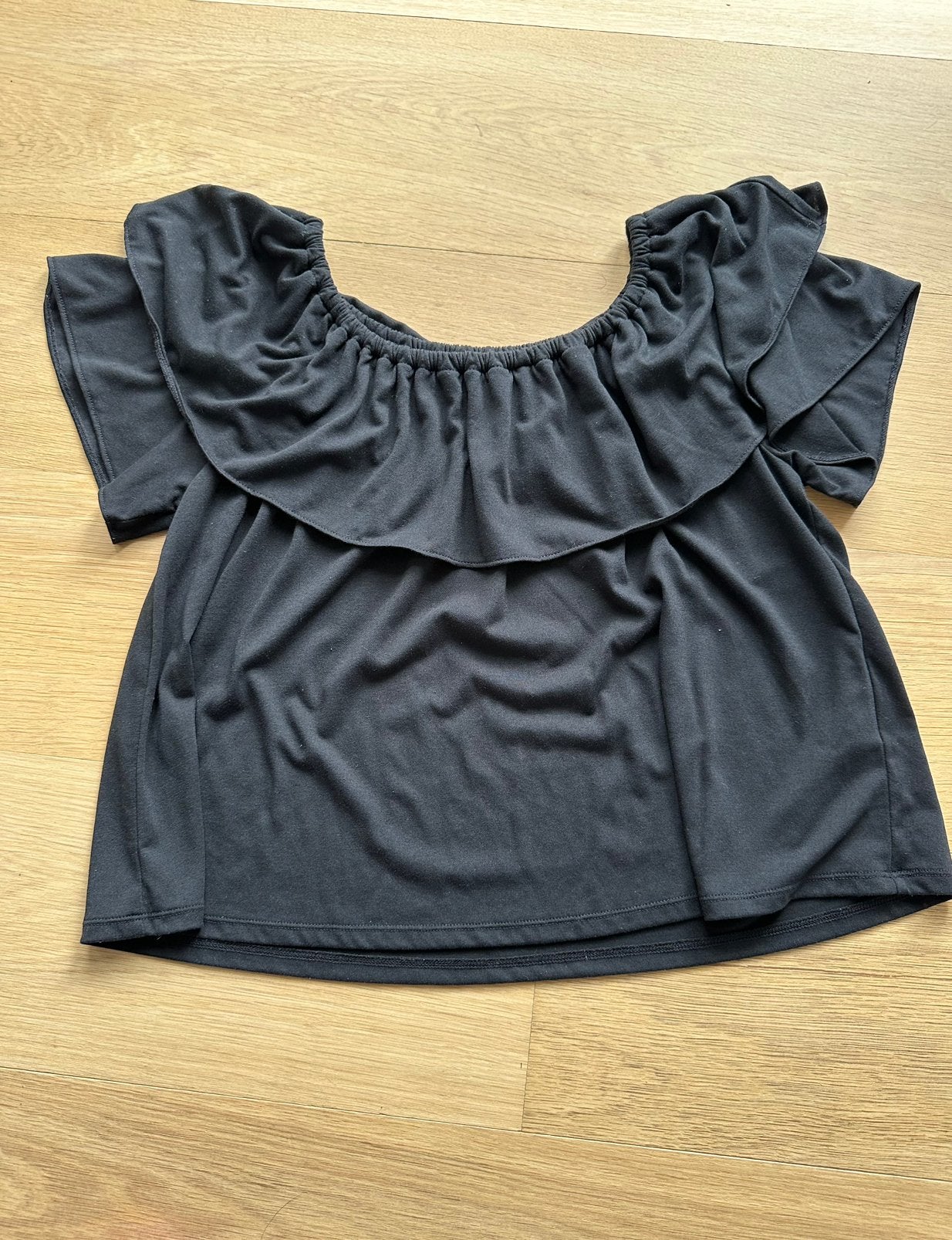 Uniqlo zwart shirt XS, Zwart, Ophalen of Verzenden, Korte mouw, Maat 34 (XS) of kleiner