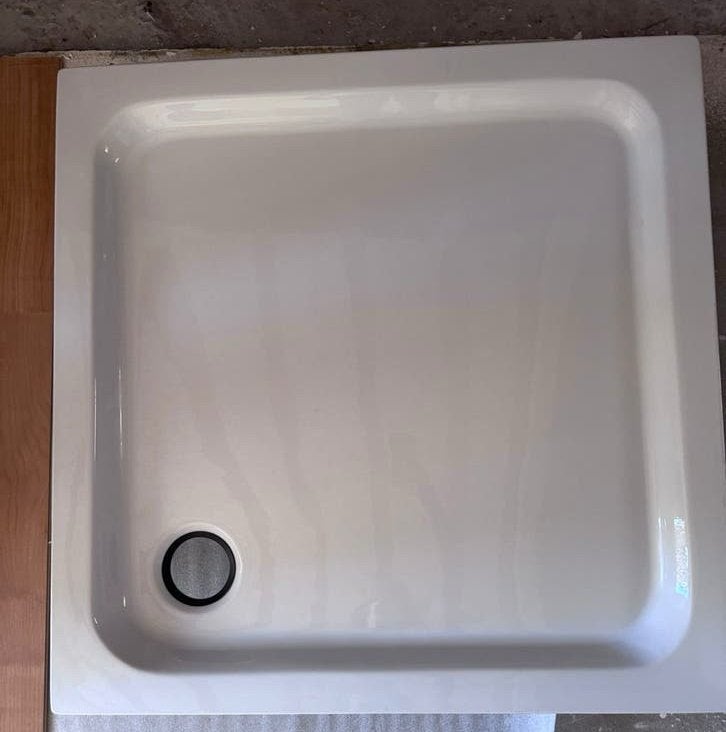 Douchebak 90x90 met ronde afvoer in de hoek, Ophalen, Zo goed als nieuw, Douche