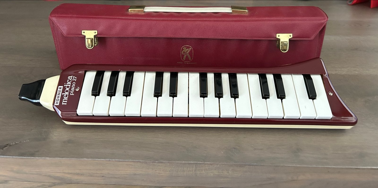 Hohner Melodica Piano 27 met koffer en hohner mondharmonica, Ophalen, Gebruikt, Houtblazer, Met koffer of draagtas