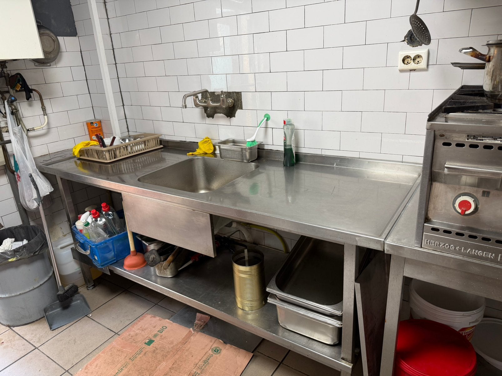 Horeca wasbak, Ophalen, Zo goed als nieuw, Gas