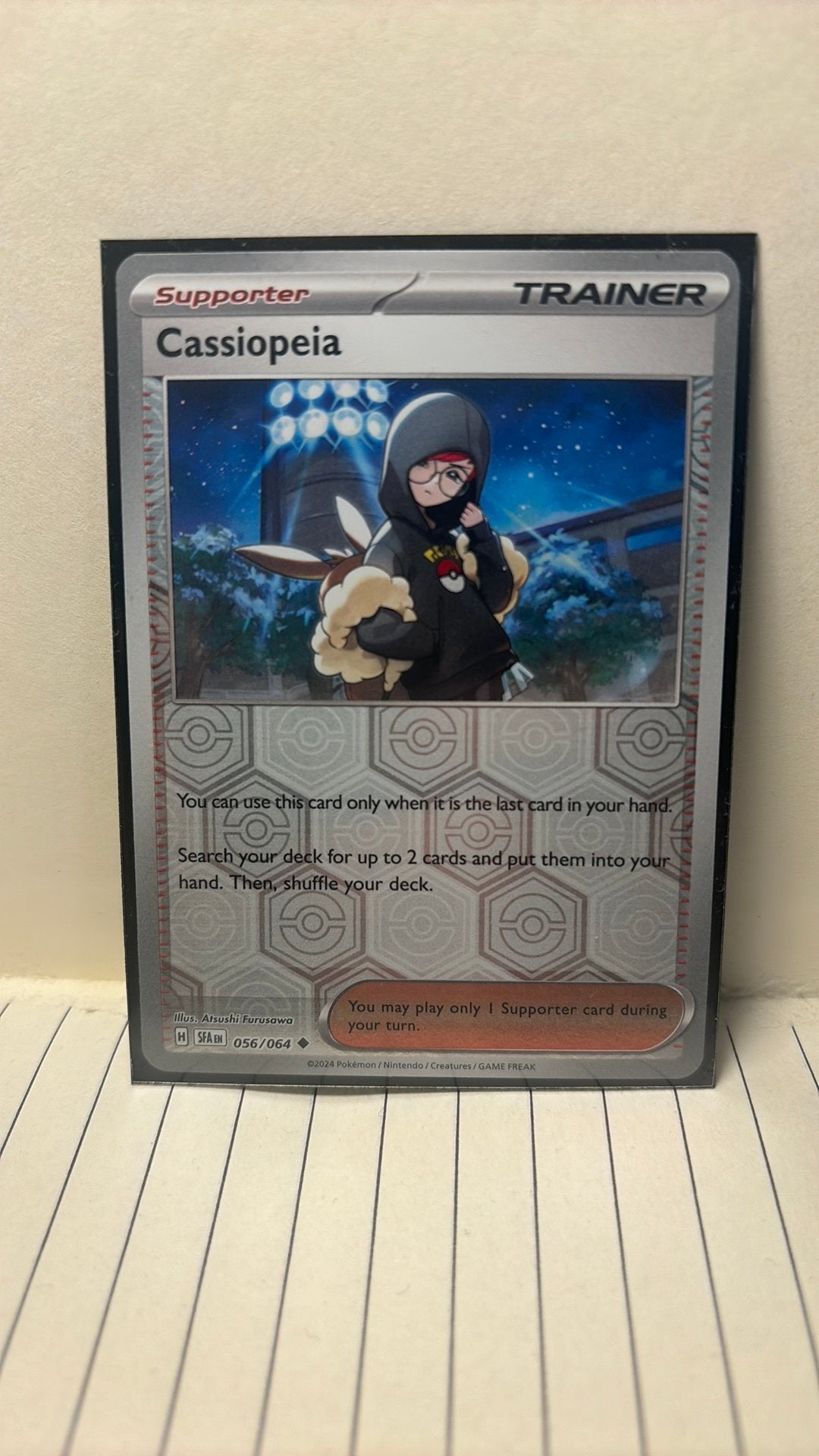 Trainer Cassiopeia 056/064 Shrouded Fable reverse holo, Ophalen of Verzenden, Nieuw