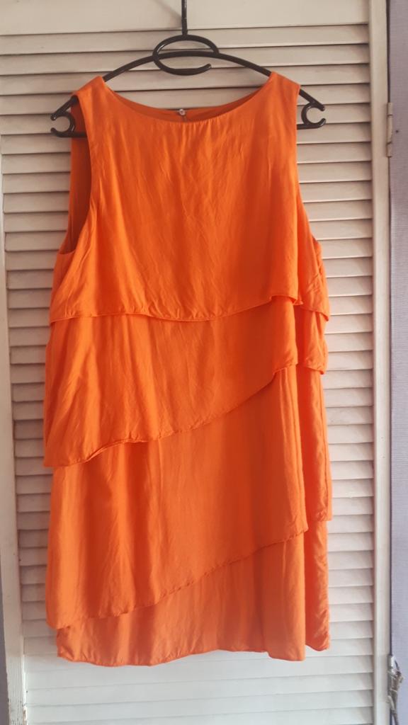 ORANJE jurkje, leuk voor het EK/WK en/ Koningsdag!!, Kleding | Dames, Ophalen of Verzenden, Zo goed als nieuw, Oranje, Boven de knie